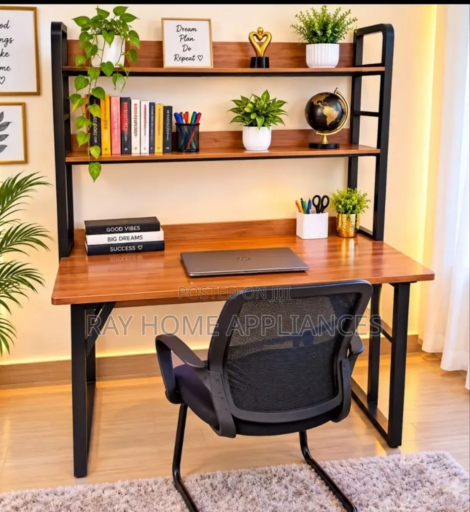 Executive Study Desk Office Table With Book Shelf Combine