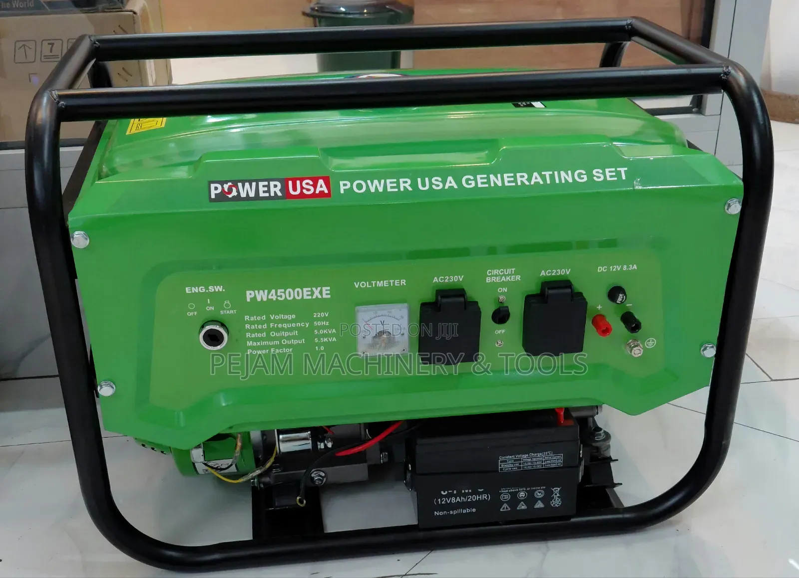 Power USA 5.5KVA Keystart Gasoline Portable Generator