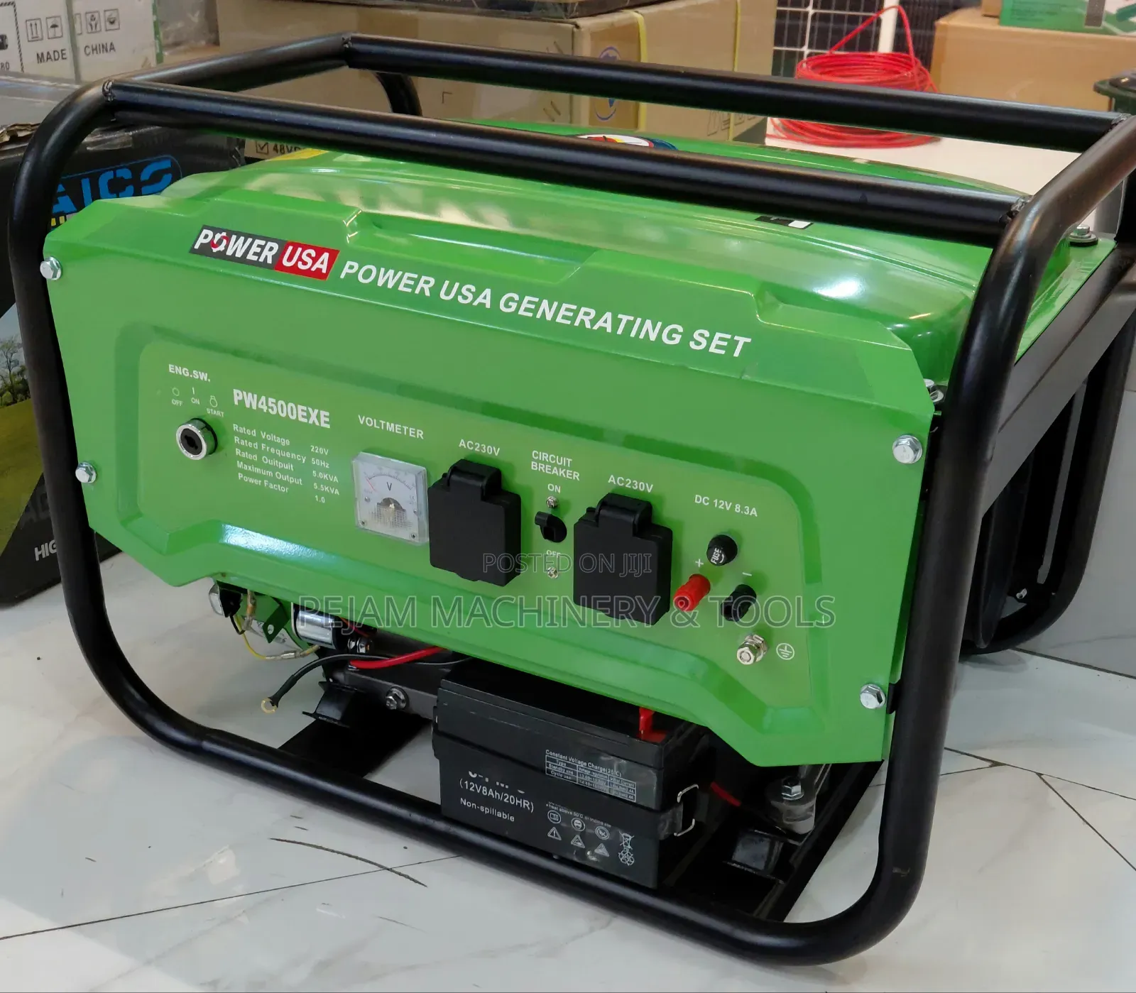 Power USA 5.5KVA Keystart Gasoline Portable Generator