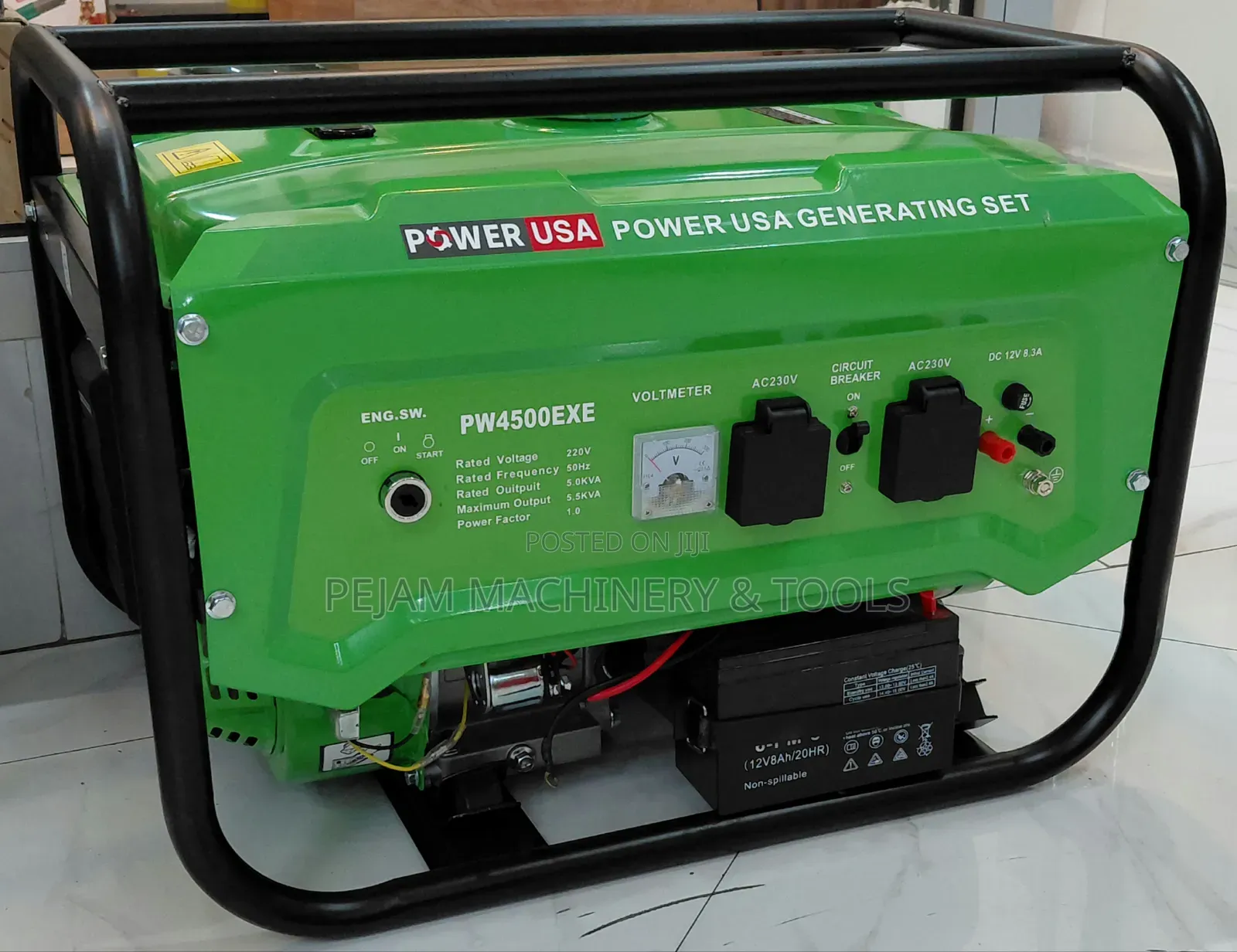 Power USA 5.5KVA Keystart Gasoline Portable Generator