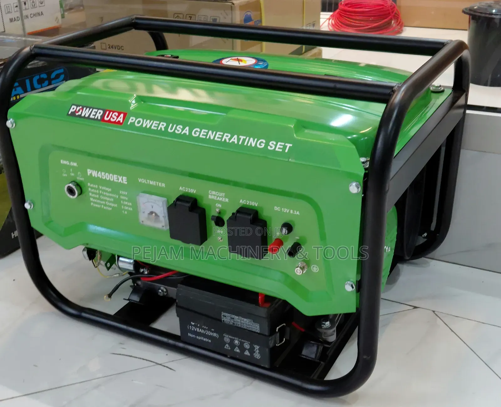 Power USA 5.5KVA Keystart Gasoline Portable Generator