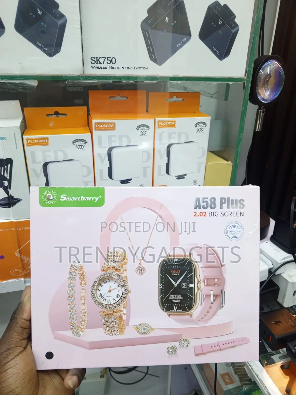 A58 Plus Smartwatch Rose Gold 8-in-1 Ladies Gift Set