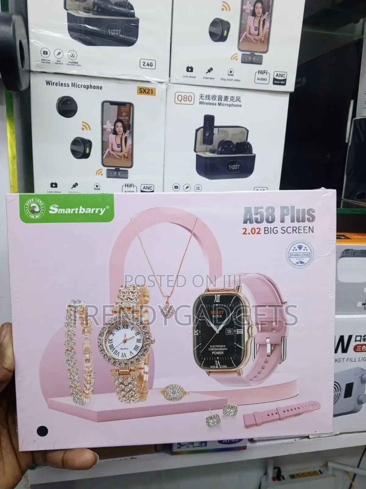 A58 Plus Smart Watch 8-in-1 Fashion Gift Set for Ladies