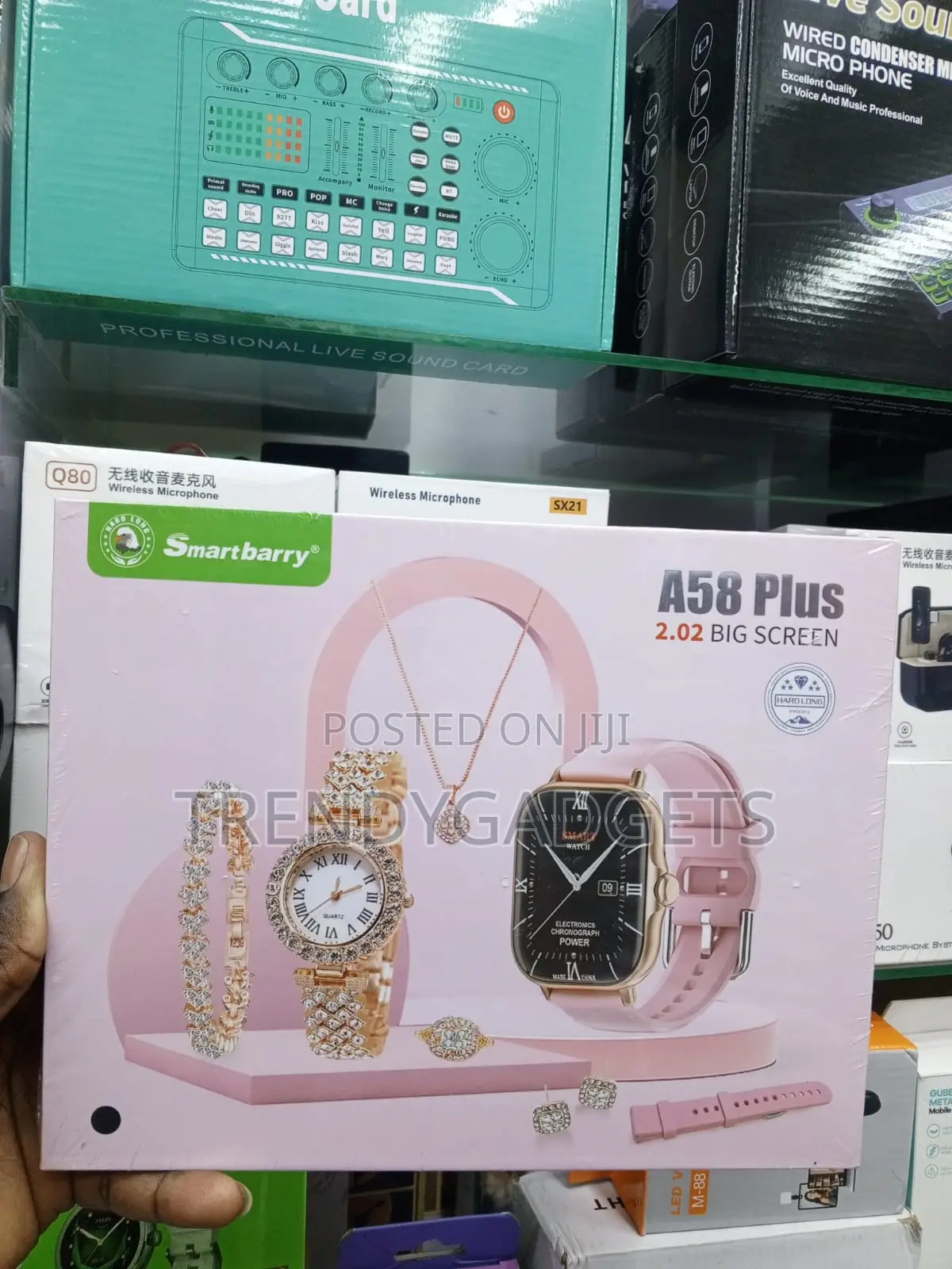 A58 Plus Smart Watch 8-in-1 Fashion Gift Set for Ladies