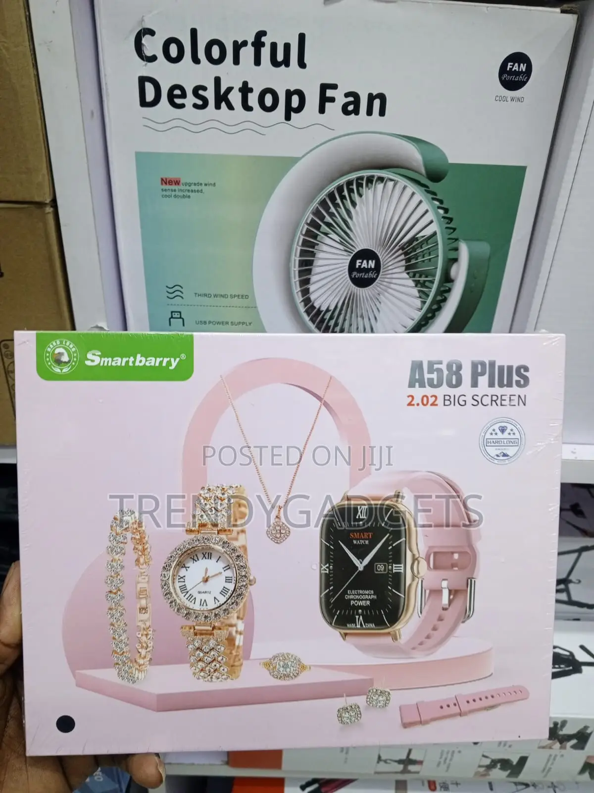 A58 Plus Smart Watch Gift Pack for Women With Matching Jewelry