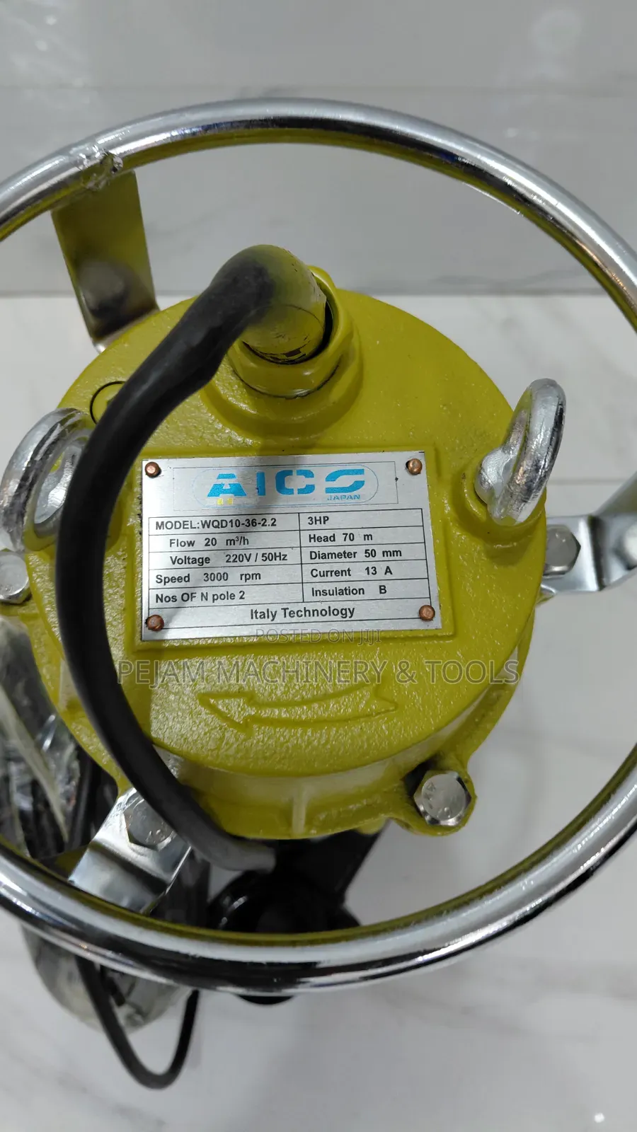 Aico Japan Sewage Submersible Pump 3hp/2.2kw 50m Head Single Phase