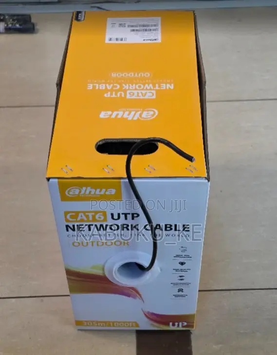 Full Copper 305m Outdoor U/Utp CAT6 Network Cable (Black, PE Sheath)