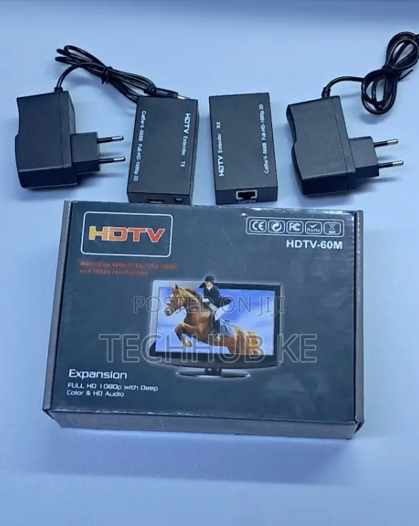 HDMI Repeater Extender 60M Over Cat5e/6 UTP Cable 1080P 3D