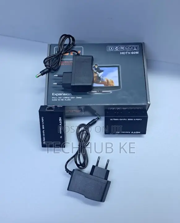 60m HDMI Extender 4K 30Hz UH Video Extension Plug Transmitter Receiver