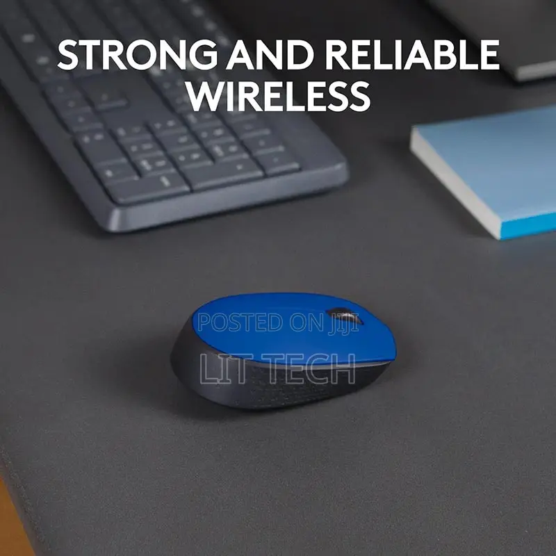 SKU 910-004640 Refers to the Logitech M171 Wireless Mouse in Blue.