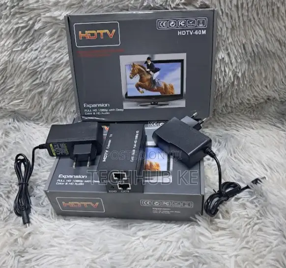 Hdmi Extender 60m Network Cable With Power Supply,Supports 3D1080P