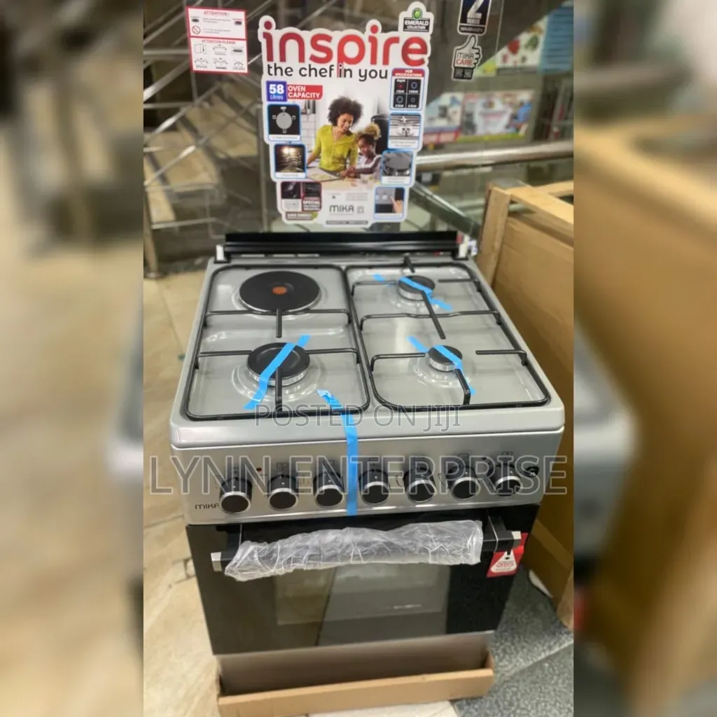 Mika Standing Cooker 58*58 3+1 Rapid Hot Plate, MST58U31E3SBEM
