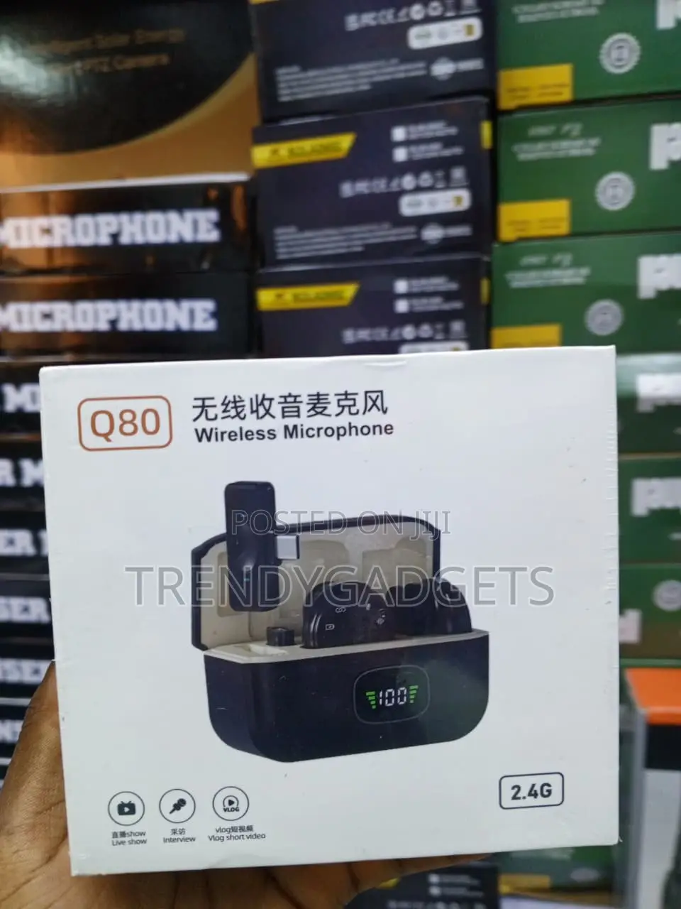 2 in 1 Wireless Microphone for Android iPhone TikTok YouTube