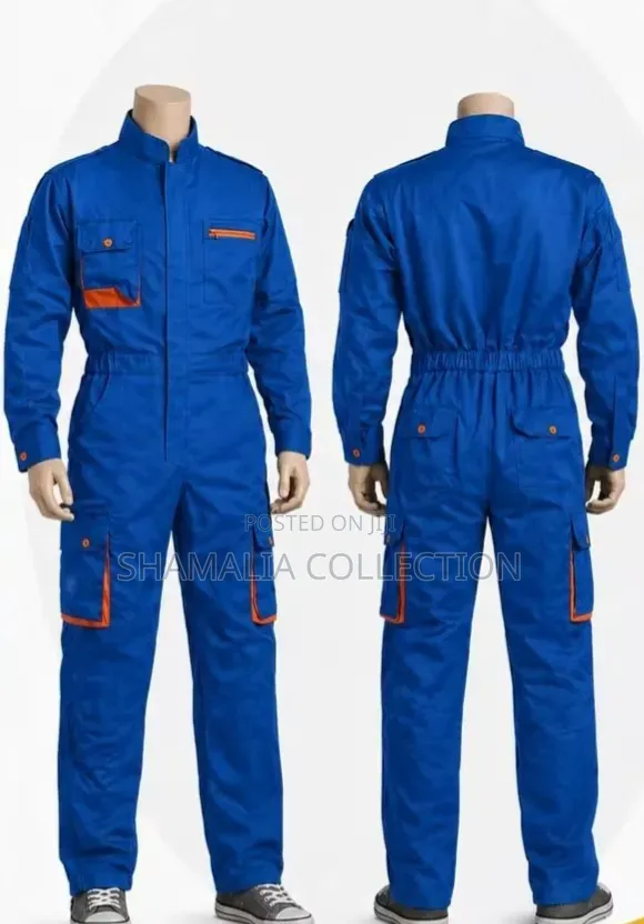 Durable Industrial Coveralls – Blue & Olive