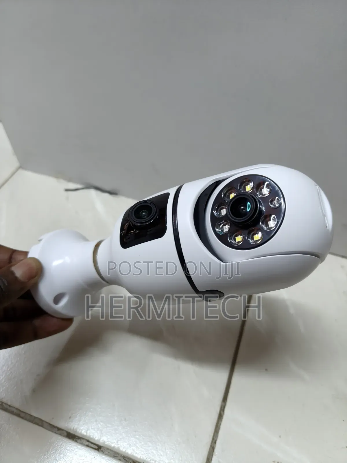 V380 Dual Lens Bulb CCTV With Wide-Area Monitoring