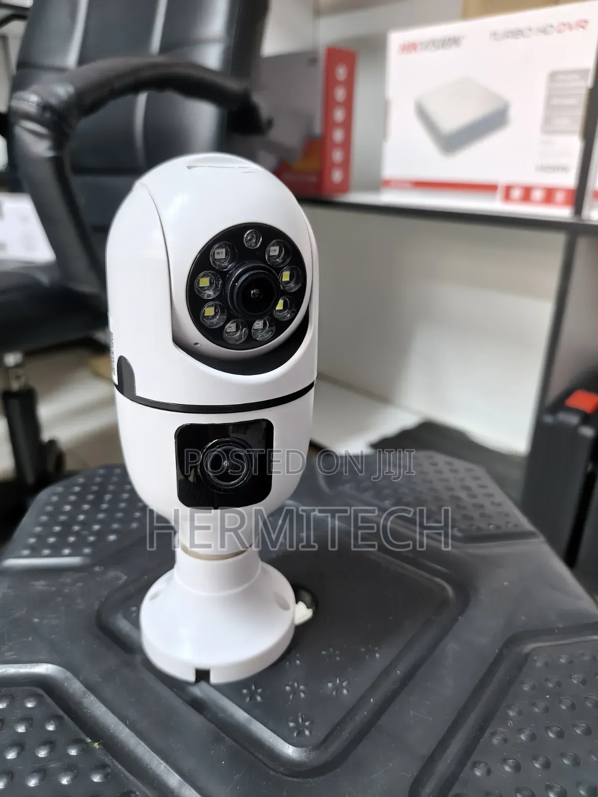 Smart Dual Lens Bulb Camera for Indoor Surveillance