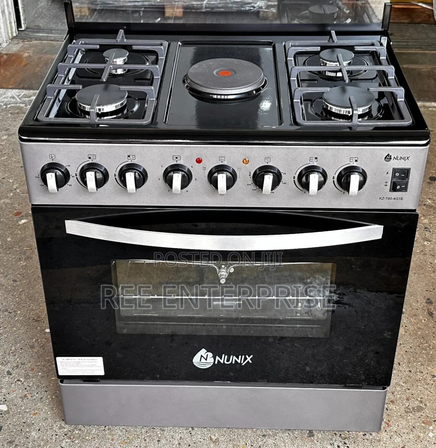 60*80 Nunix 4gas +1 Electric Standing Cooker With Electric Oven