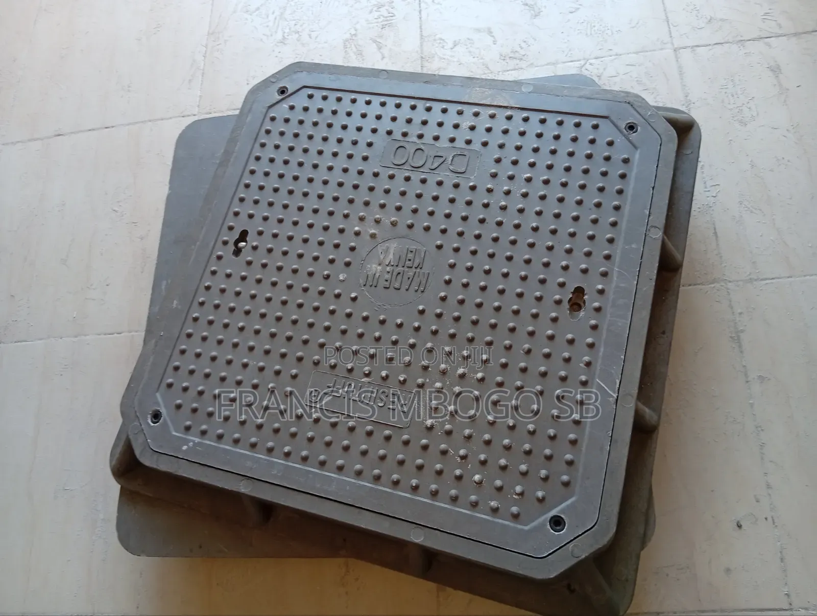 40t Heavyweight Manhole Cover Fibre Reinforced 600*600mm