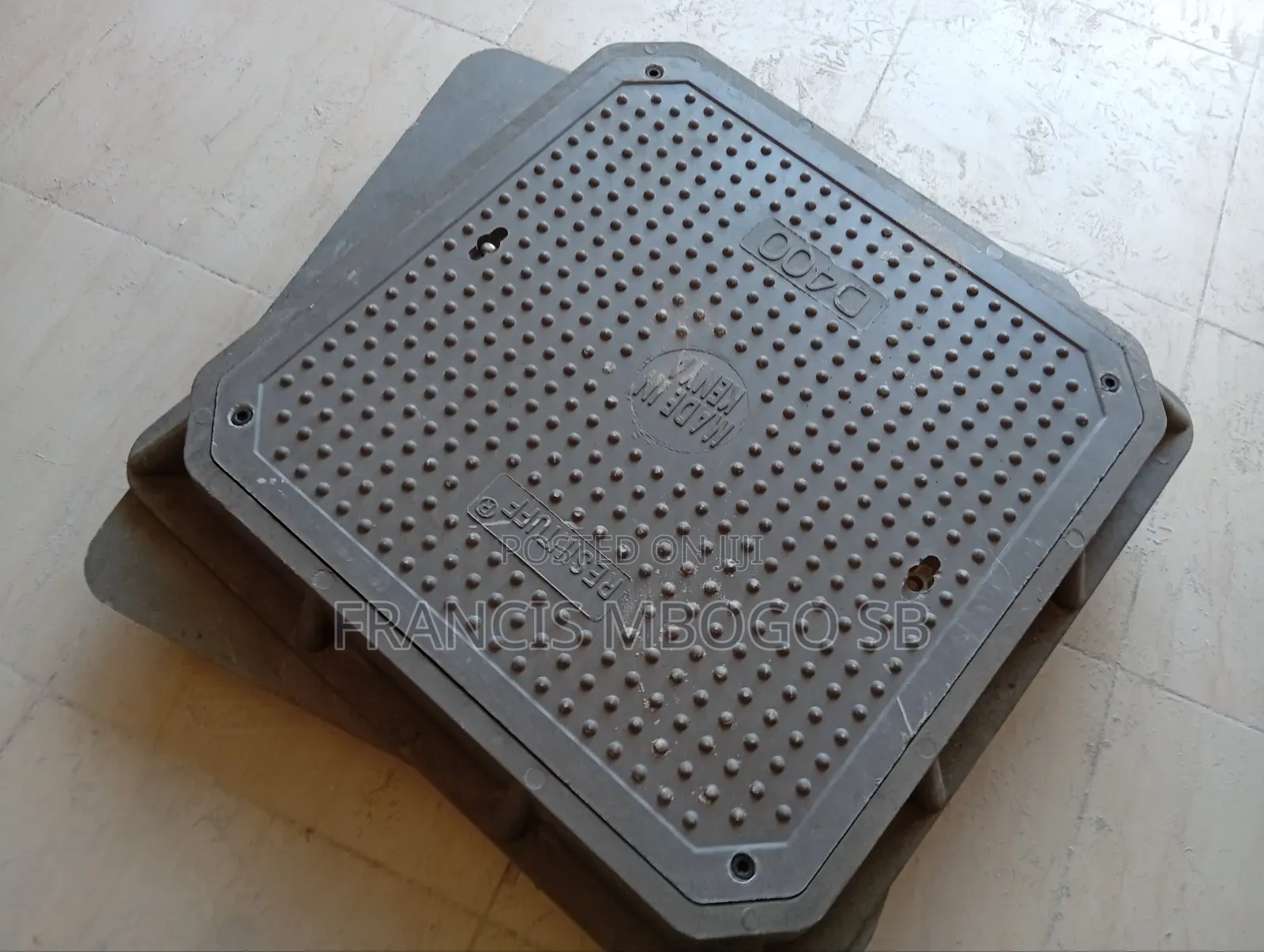 40t Heavyweight Manhole Cover Fibre Reinforced 600*600mm