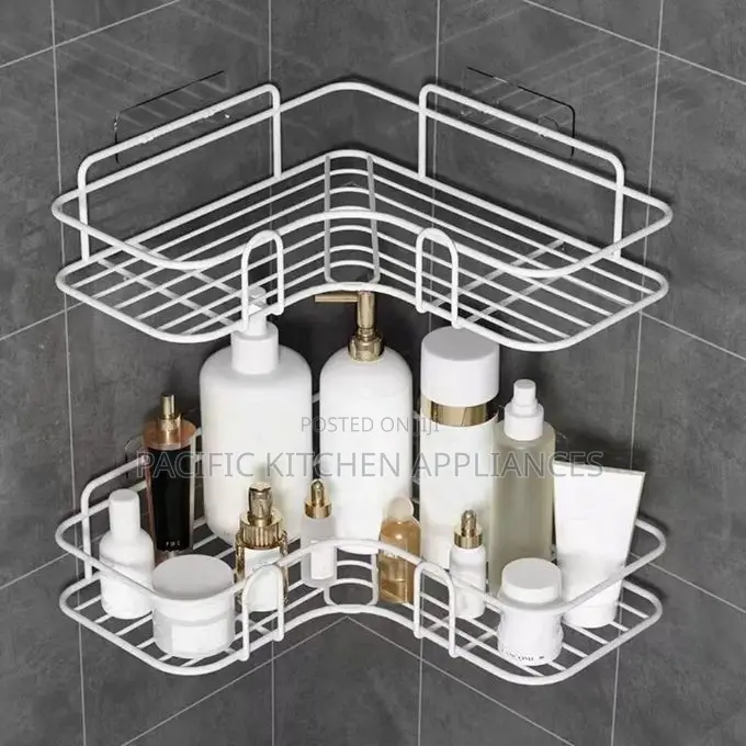 Triangular Metallic Corner Shelf