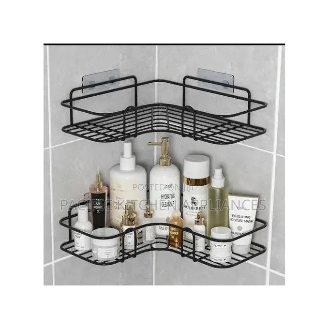 Corner Bathroom Shelf With Adhesive Tape