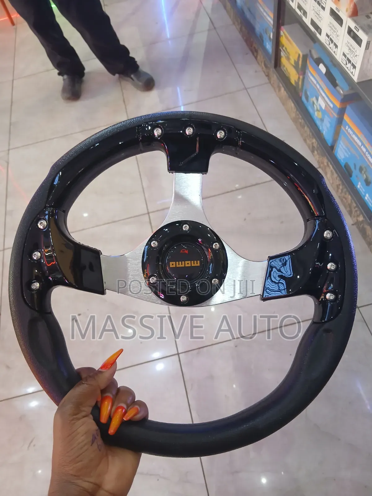 Black Momo Sports Steering Wheel/ Steering Wheel