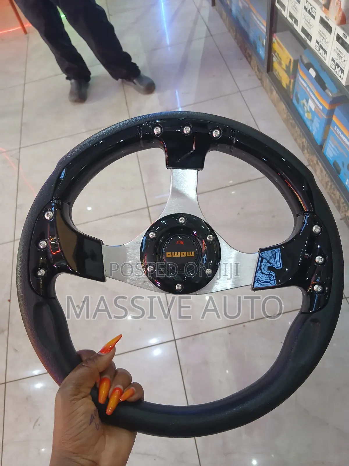 Black Momo Sports Steering Wheel/ Steering Wheel