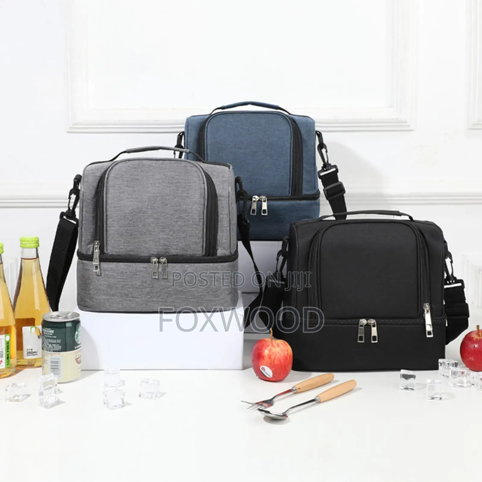 Double Compartment Insulated Lunch Bag