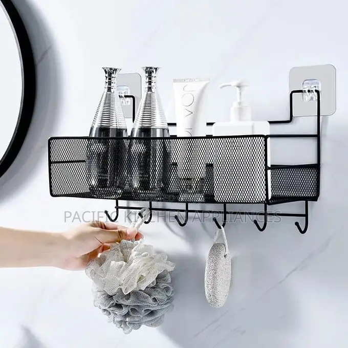 Wall-Mounted Bathroom Shelf Shower Shampoo Rack