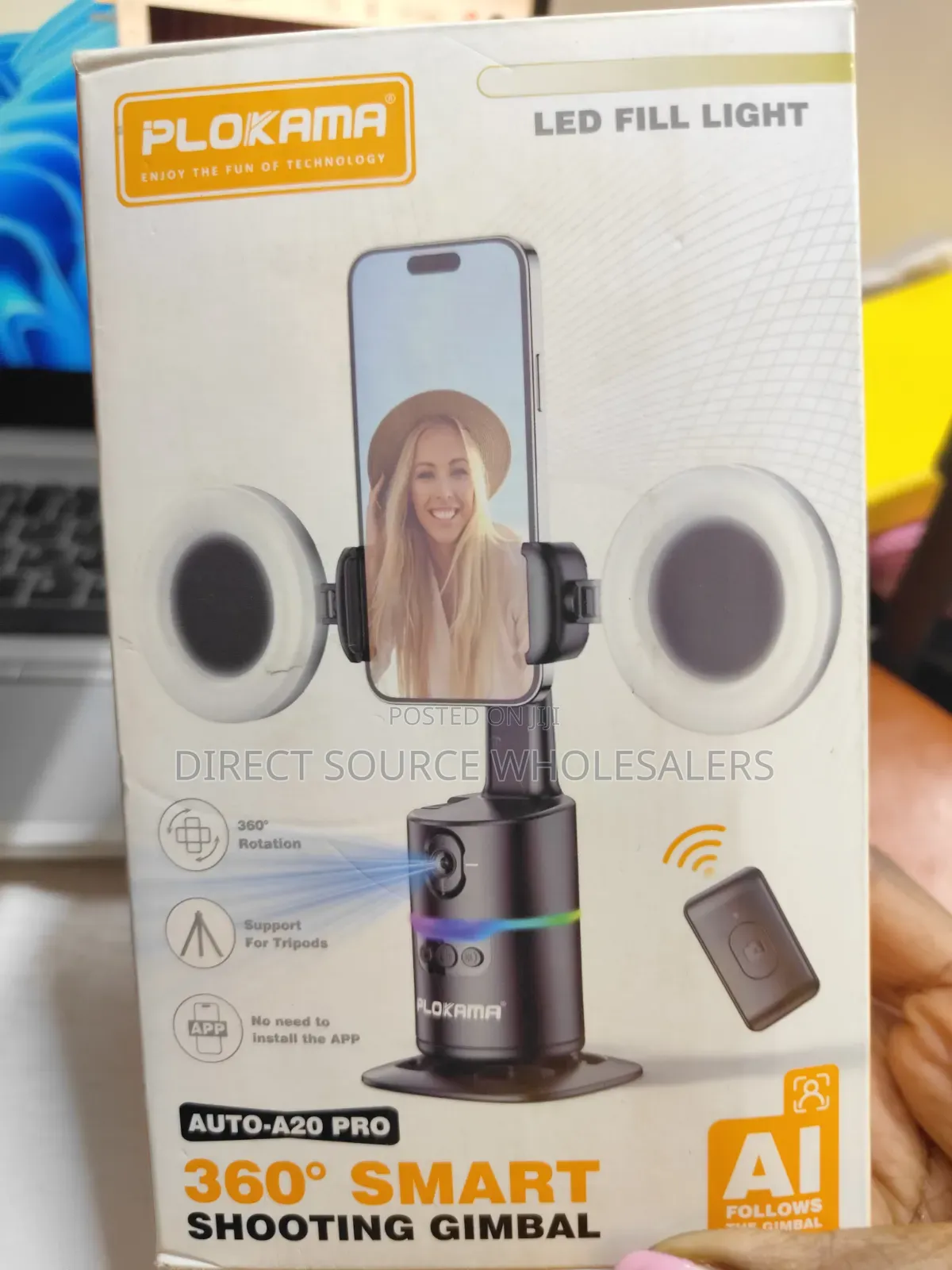 PLOKAMA 360° AI Smart Shooting Gimbal Phone Stand for Content Creators