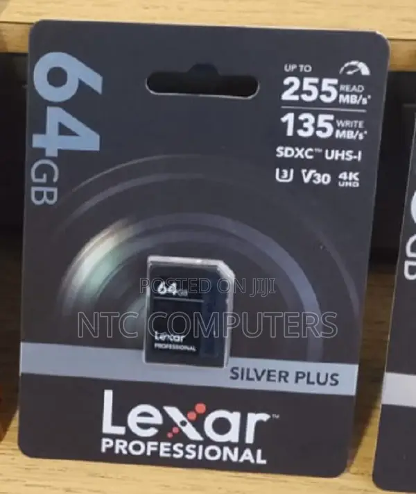 Lexar 64GB Professional Silver Plus UHS-I SDXC Memory .