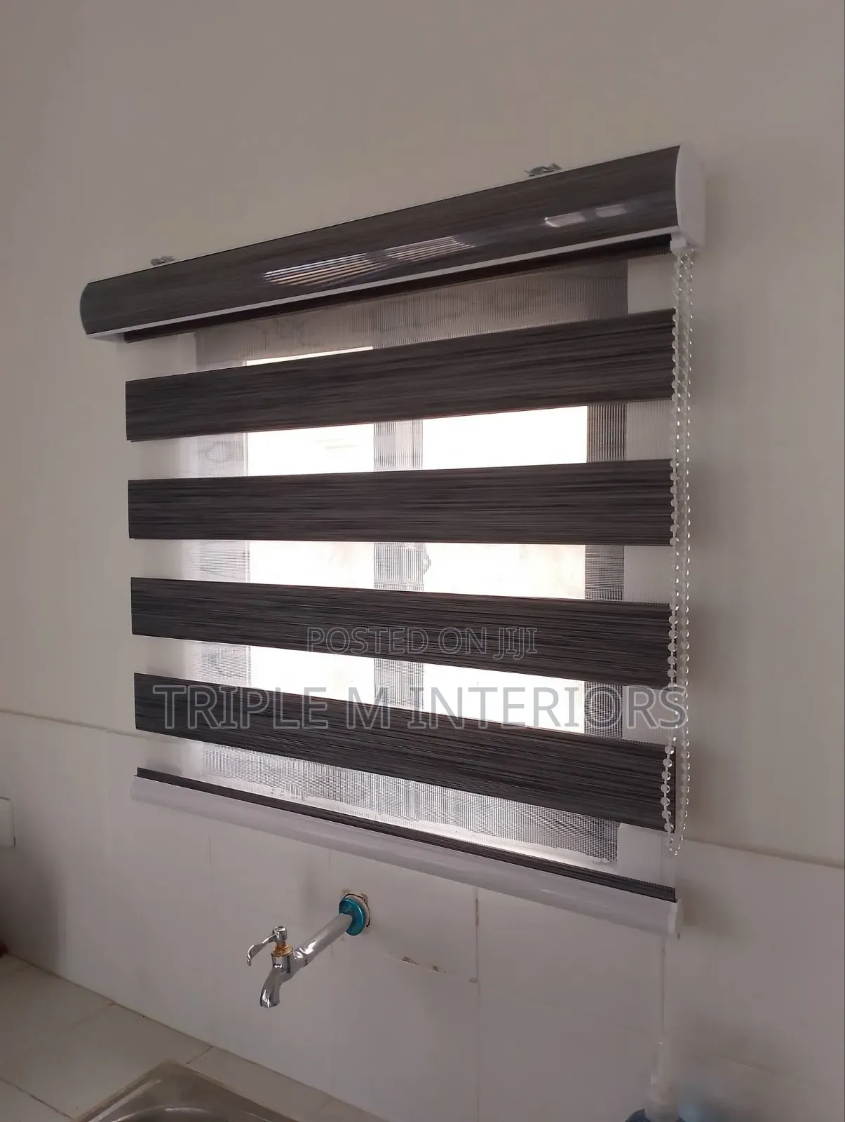 Anti-Glare Zebra Roller Blinds for Office Windows