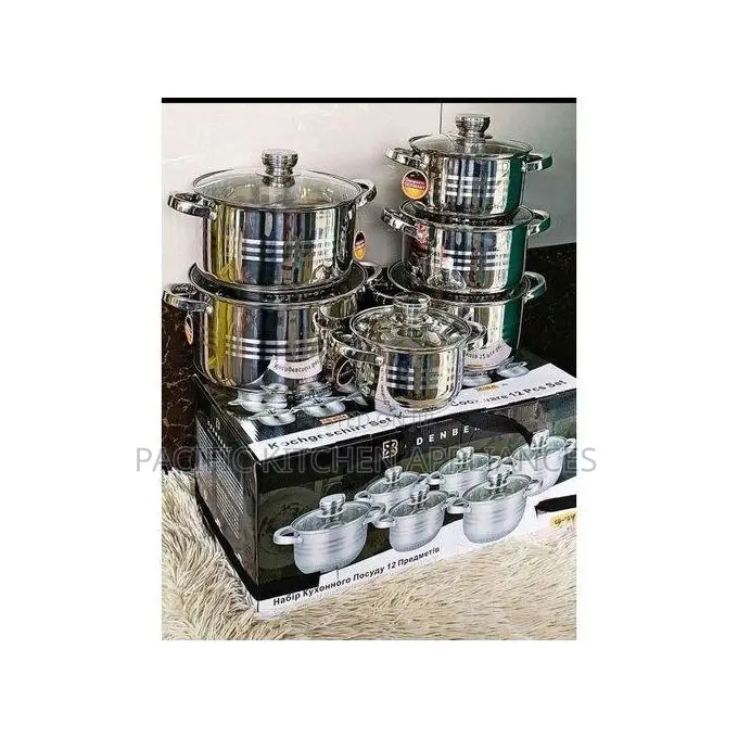 EDENBERG 12 PCS Stainless Steel Cookware Set