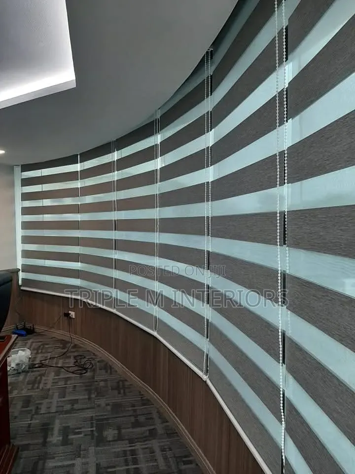 Executive Suite Zebra Roller Blinds - Custom Fitting