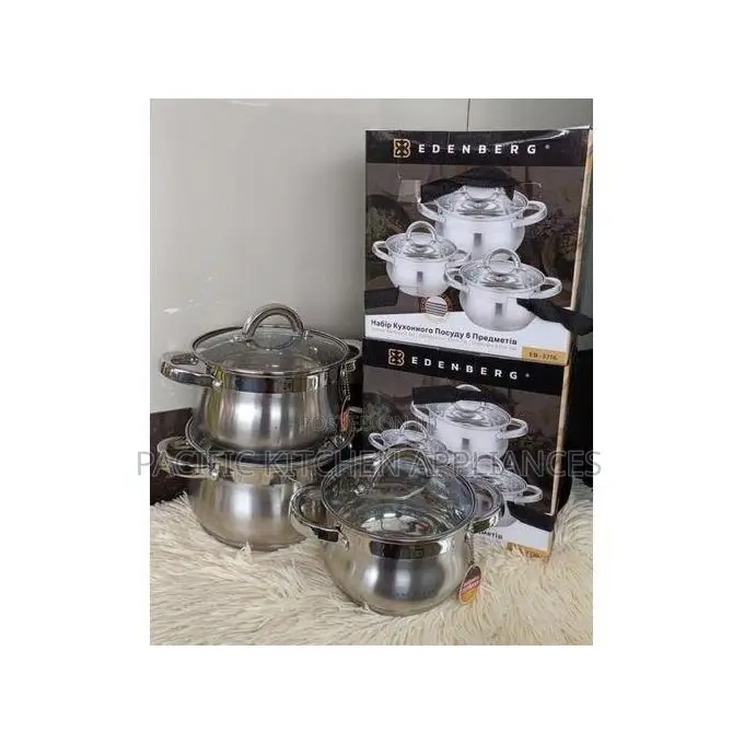 EDENBERG 6pcs EB-3716 Stainless Steel Cookware Set