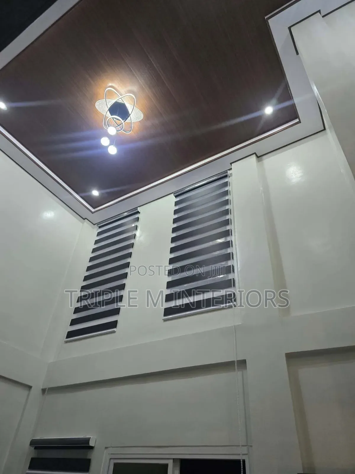 Master Bedroom Zebra Roller Blinds - Blackout Option