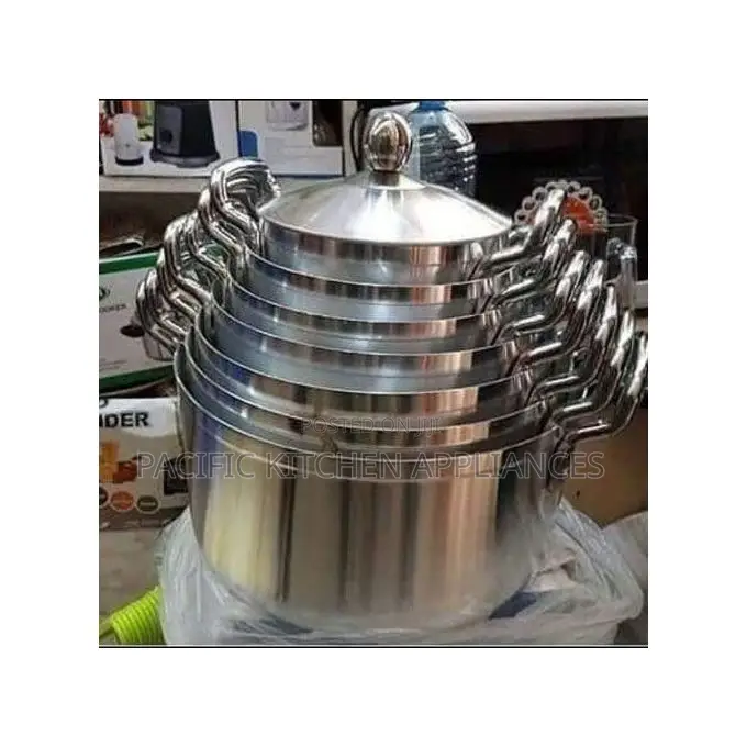 Premium Stainless Steel Aluminium Cookware Set Sufuria With Lids