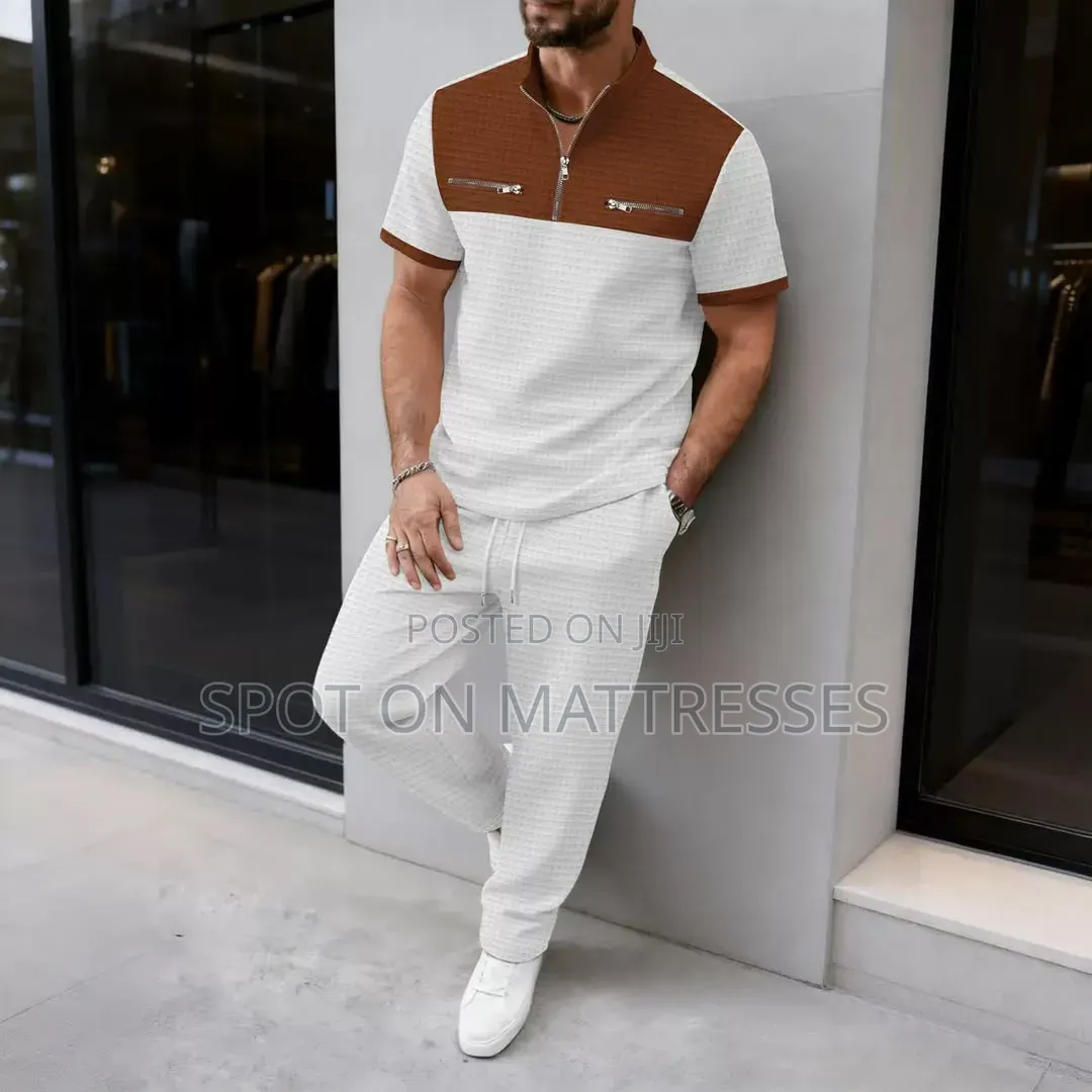 2piece Shortsleeve Tracksuits for Men With Zip. Countrywide Delivery!