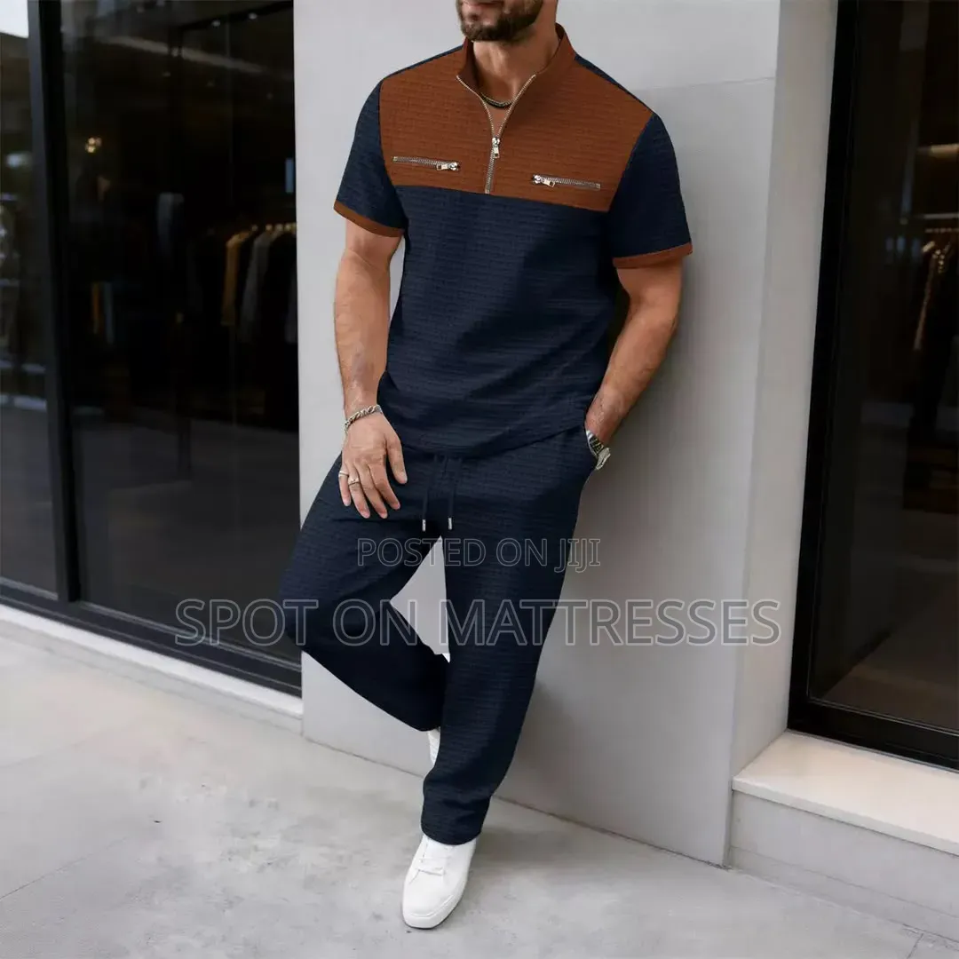2piece Shortsleeve Tracksuits for Men With Zip. Countrywide Delivery!
