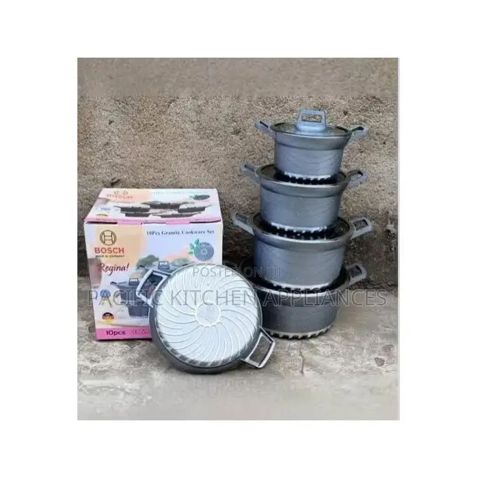 Bosch 10PCS Granite Non-Stick Cookware Set – Sufuria Pots