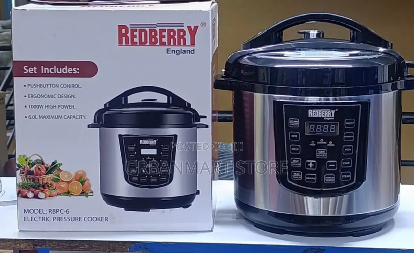 Redberry RBPC-10 Electric Pressure Cooker 10L