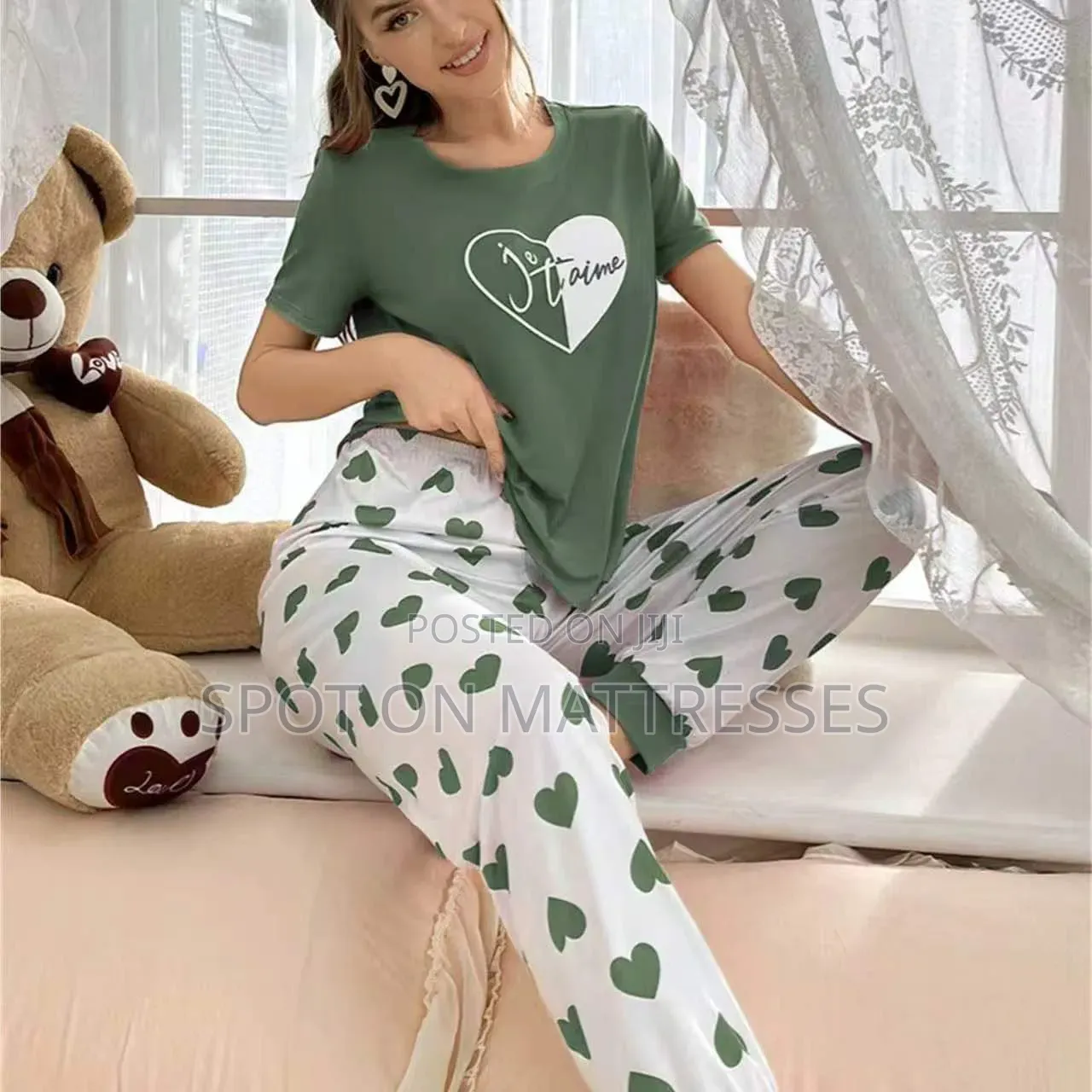 Ladies' Pajamas S-2xl. Maroon/Green/White/Black. We Deliver!