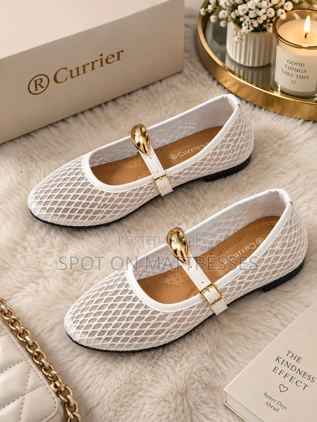 Buckle Mesh Ballerina Shoes for Ladies. Sizes 37-42. We Deliver!