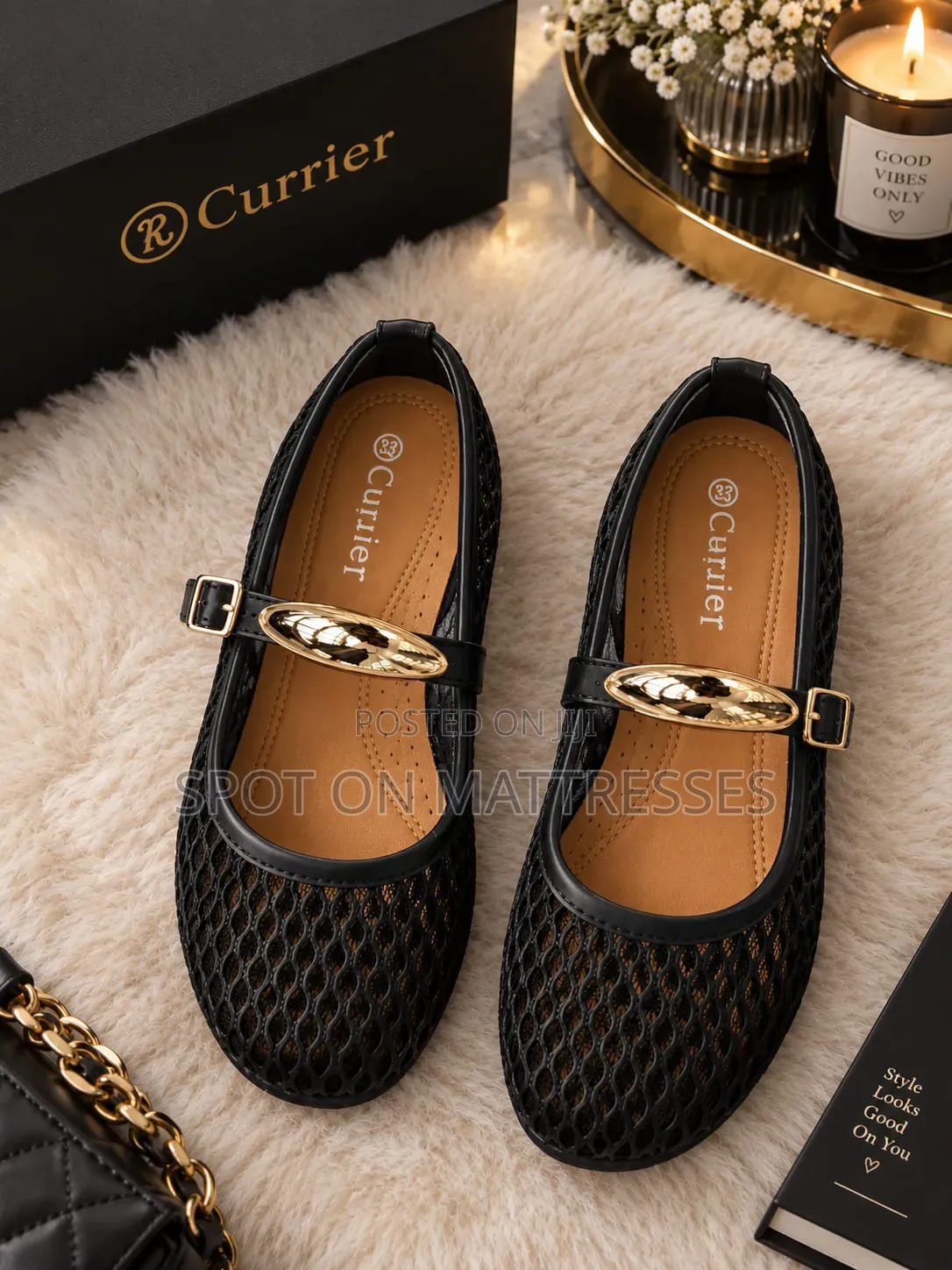 Buckle Mesh Ballerina Shoes for Ladies. Sizes 37-42. We Deliver!