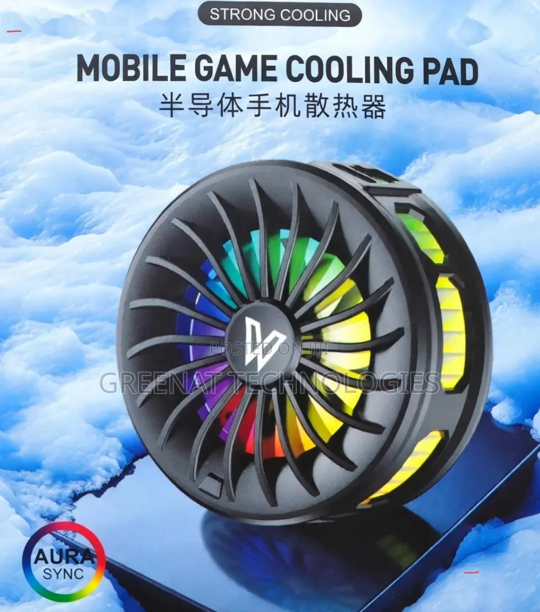 MB1 Mobile Game Cooling Pad RGB Semiconductor Phone Cooler Fan Type-C