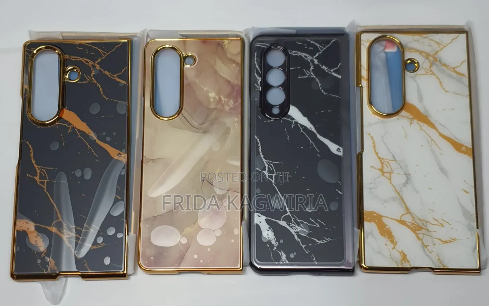 Samsung Fold 8 Ultra Marble Case With Front Screen Protector