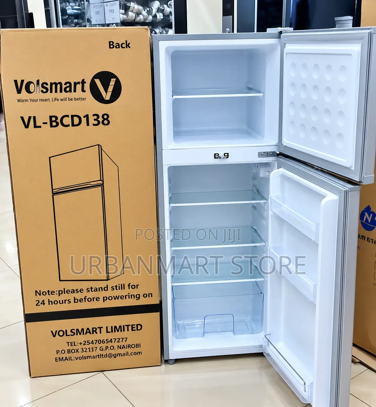 Offer Price on Volsmart 138L Double Door Refrigerator