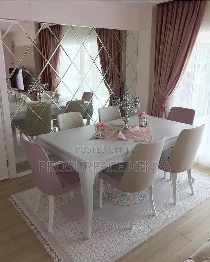 Diamond Shape Mirror Tiles – Silver Acrylic Wall Decor