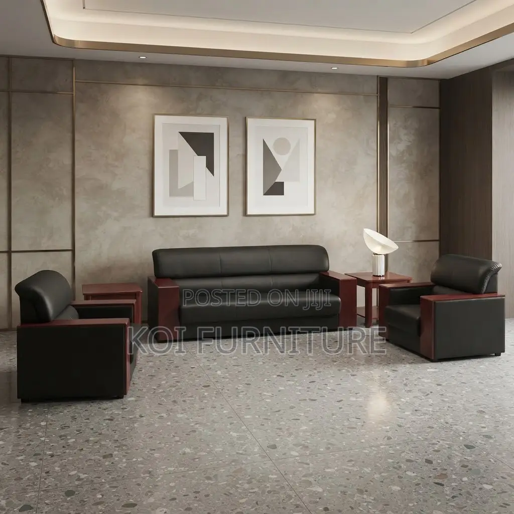 Office Sofa; Leather Five Seaters Executive Diplomats Sofa Set
