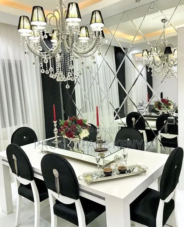 Silver Diamond Mirror Acrylic Tiles – 36pcs Per Pack